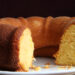 Traditional Caribbean rum cake on a plate