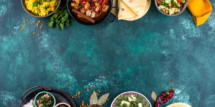 A comforting bowl of Indian dal and rice served steaming hot on a winter day, perfect for warming January evenings in the UK.